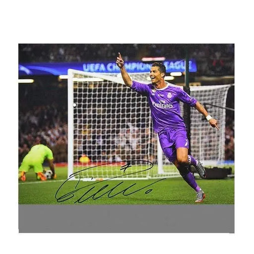 Cristiano Ronaldo Signed Real Madrid Uefa Final 12X16 Photo Autograph COA