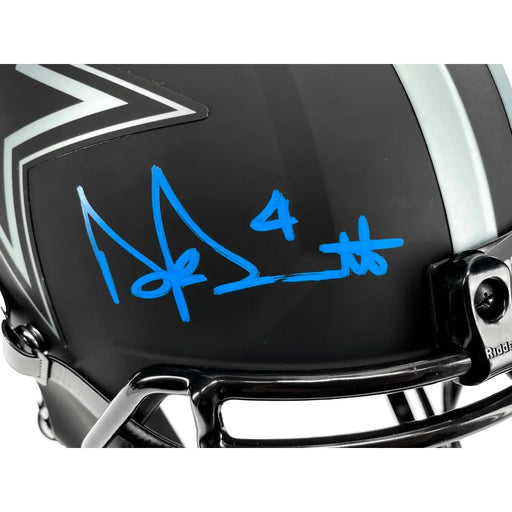 Dak Prescott Autographed Dallas Cowboys F/S Speed Eclipse Helmet BAS Signed