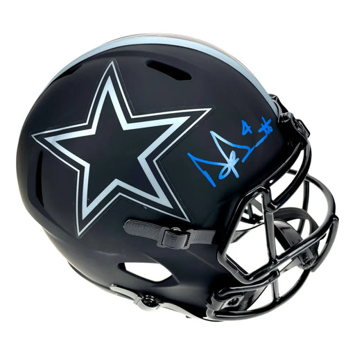 Dak Prescott Autographed Dallas Cowboys F/S Speed Eclipse Helmet BAS Signed