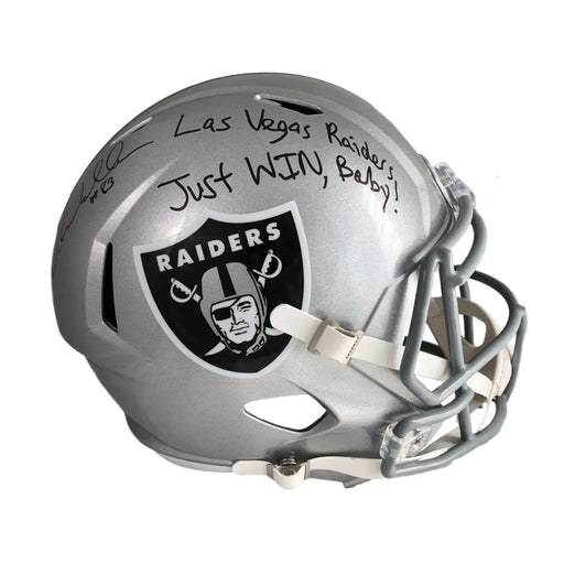 Darren Waller Signed Inscribed Las Vegas Raiders & Just Win FS Helmet COA JSA