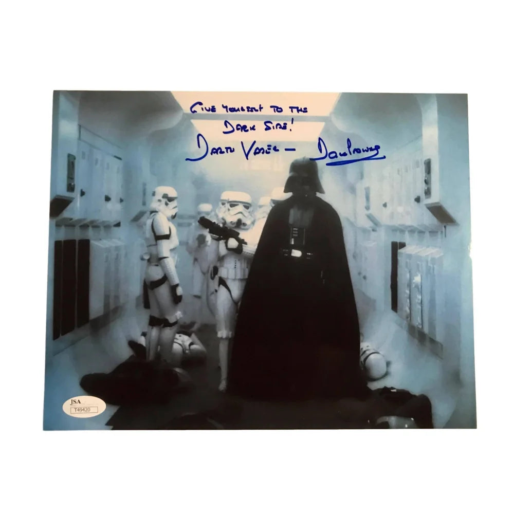 Dave Prowse Autographed 8X10 Inscribed ’Dark Side’ COA JSA Darth Vader Star Wars