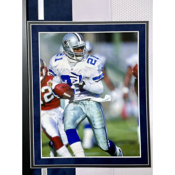 Deion Sanders Signed 34x42 Custom Framed Dallas Cowboys Jersey