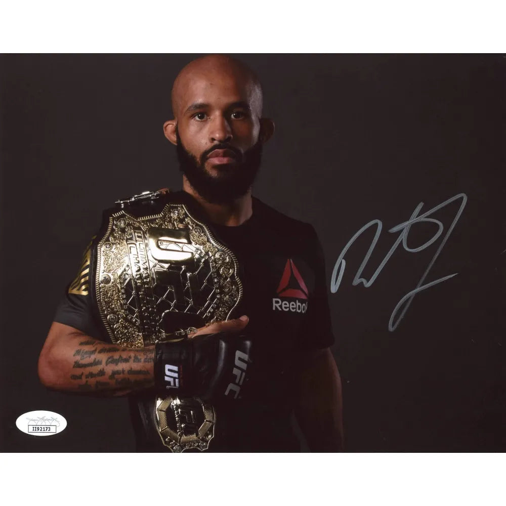 Demetrious Johnson Hand Signed 8x10 Photo UFC Fighter JSA COA Autograph Mighty Mouse