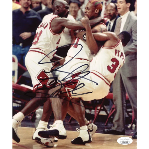 Dennis Rodman Hand Signed Chicago Bulls 8x10 Photo JSA COA Autograph