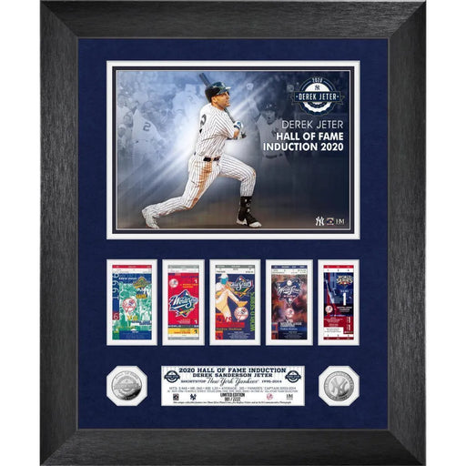 Derek Jeter Hall of Fame Induction 2020 World Series Ticket Collage Framed New