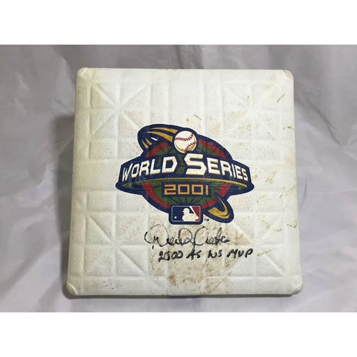 Derek Jeter Signed 2001 World Series Game Used Base MLB COA JSA NY Yankees