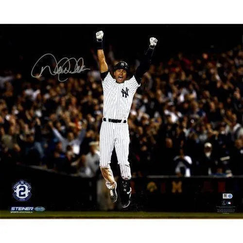 Derek Jeter Signed Celebration After Walk Off Final Yankees Game 16X20 Photo MLB