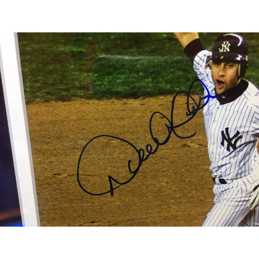 Derek Jeter Signed Triple 8X10 Frame Collage W/ Used Dirt Steiner COA Autograph
