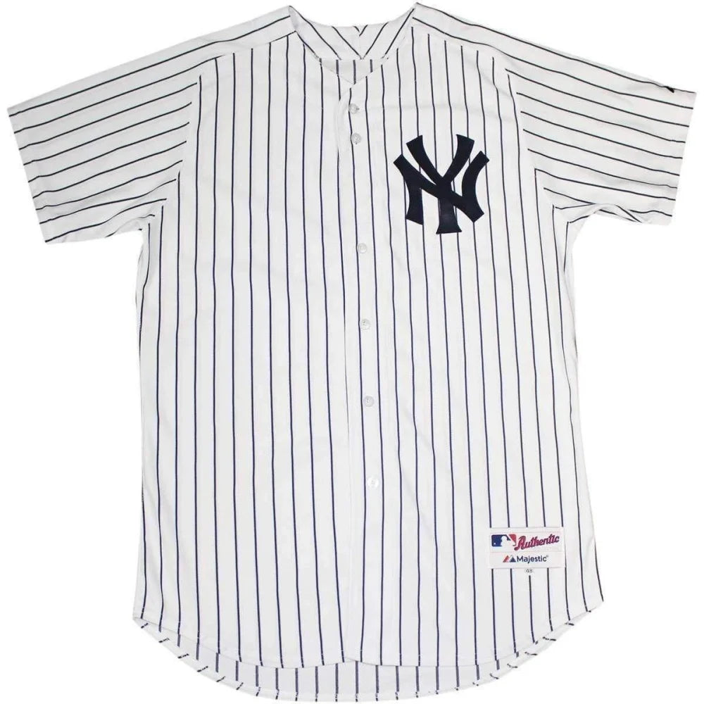 Derek Jeter New York Yankees Autographed Majestic Pinstripe Jersey