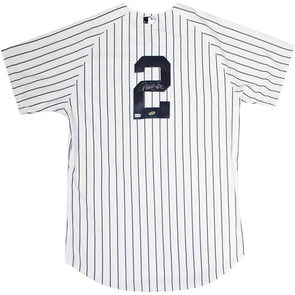 Derek Jeter Autographed and Framed White Pinstriped Yankees Jersey