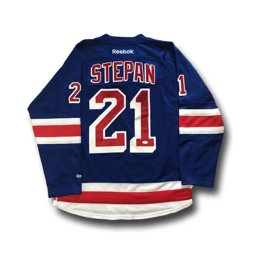Derek Stepan Signed New York Rangers Jersey JSA COA Autograph Reebok