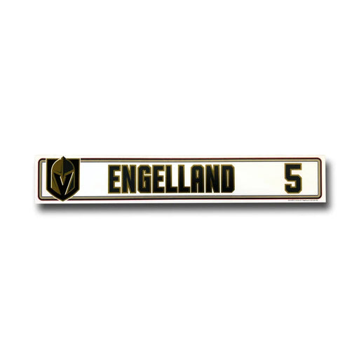 Deryk Engelland Authentic VGK Locker Room Nameplate Vegas Golden Knights Game