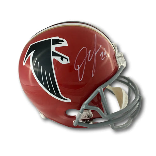Devonta Freeman Signed Falcons Throwback Fs Helmet COA Radtke Autograph Atlanta