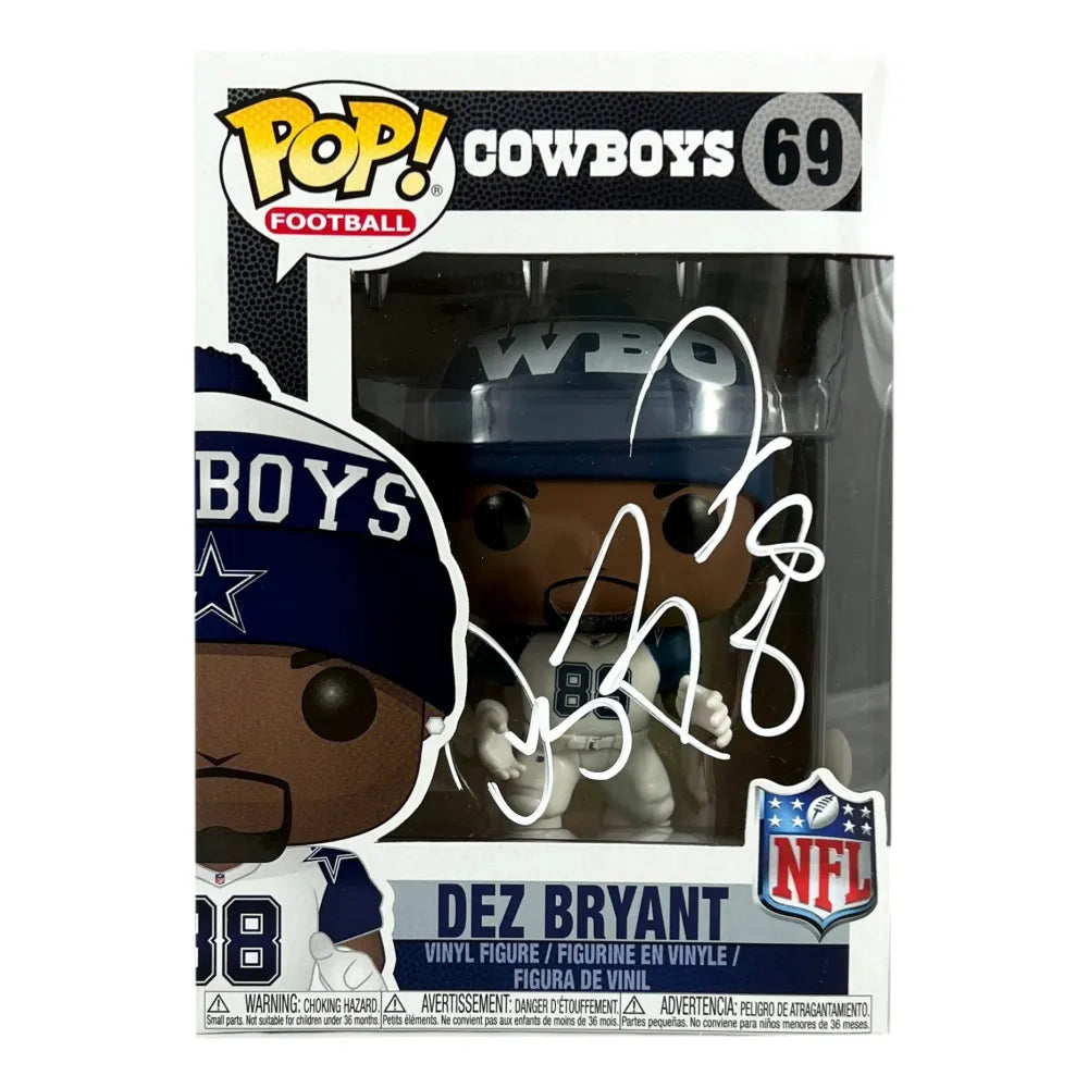 Dez Bryant Signed Vaulted Funko Pop #69 COA JSA Dallas Cowboys Autograph