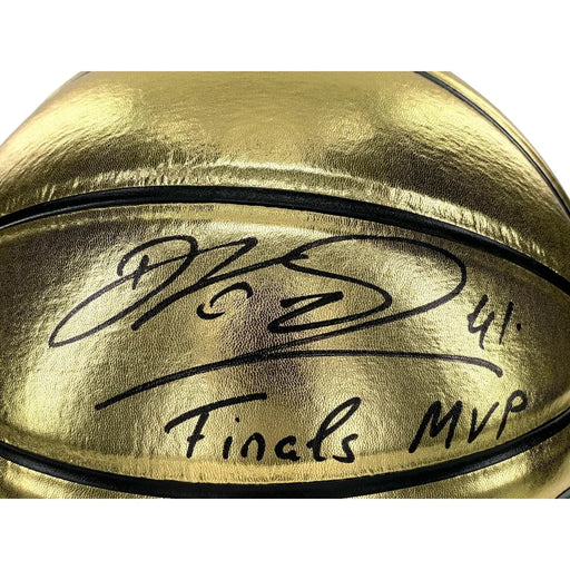 Dirk Nowitzki Signed Molten Gold Basketball Inscribed Finals MVP #D1/20 UDA COA