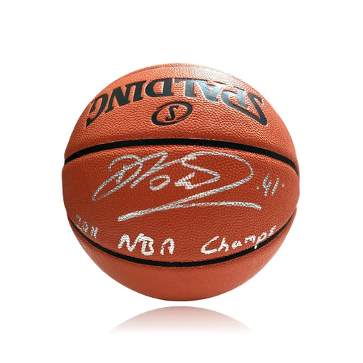 Dirk Nowitzki Signed NBA Basketball Inscribed 2011 Champs Dallas Mavericks BAS