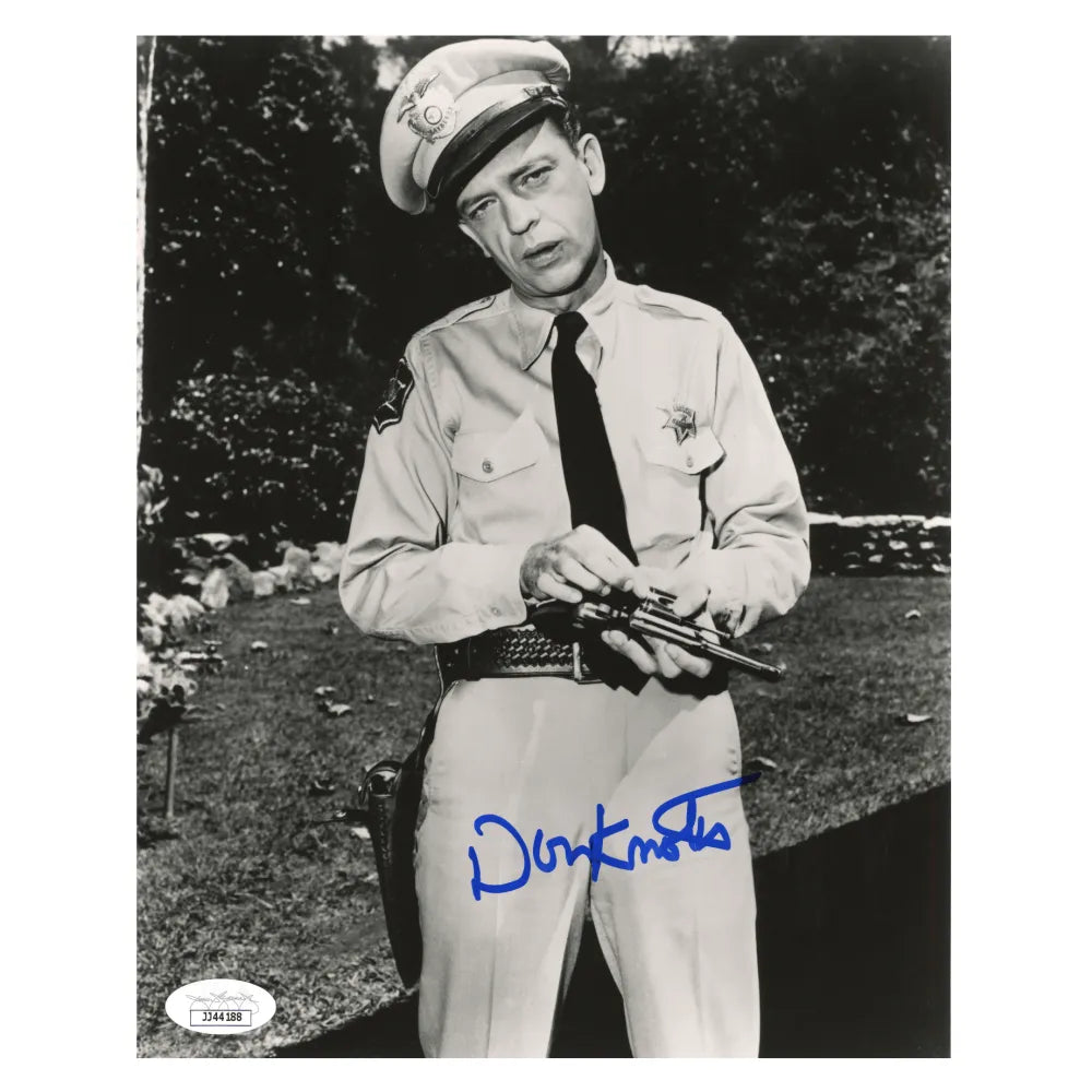 Don Knotts Hand Signed Andy Griffith Show 8x10 Photo JSA COA Barney Fife
