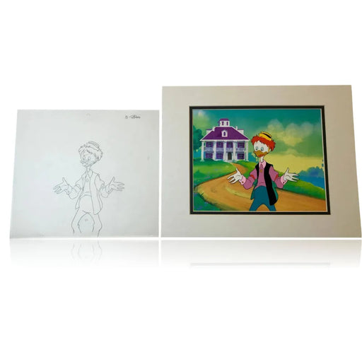 Ducktales Original Production Sketch Drawing & Cell COA 1/1 Disney 90S Tv #4