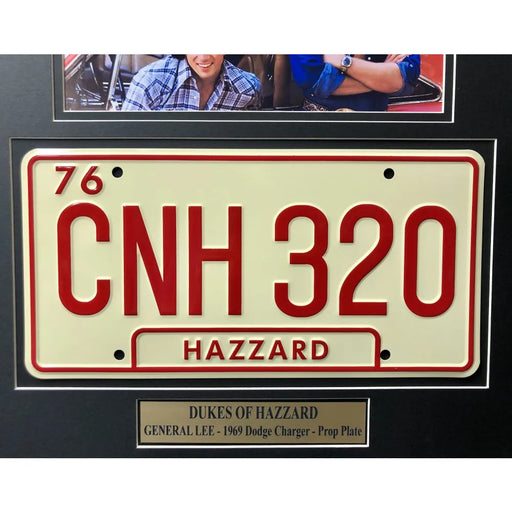 Dukes of Hazzard Dodge Charger Movie Car License Plate Framed Collage General