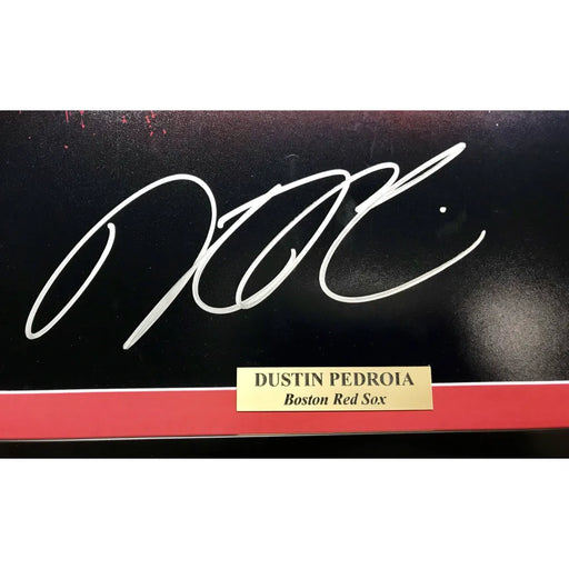Dustin Pedroia Signed Red Sox 20X24 Framed Photo #D/25 COA Fanatics Boston