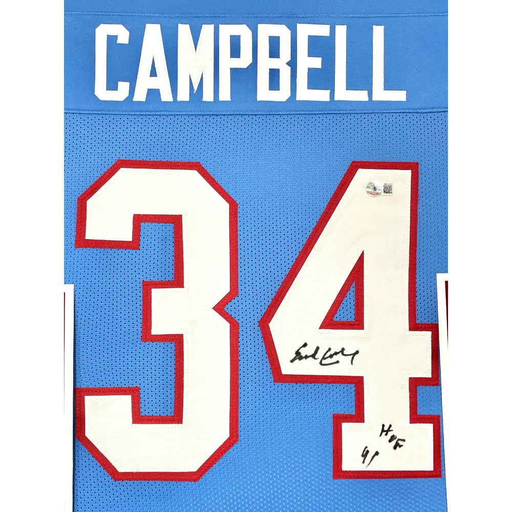 Earl Campbell Signed Houston Oilers Timeless Authentic Legends Jersey  (Timeless)