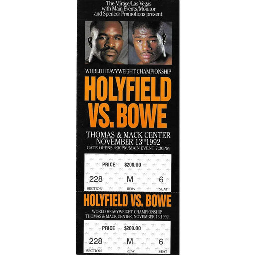 Evander Holyfield vs. Riddick Bowe Authentic Boxing Fight Ticket 11/13/1992