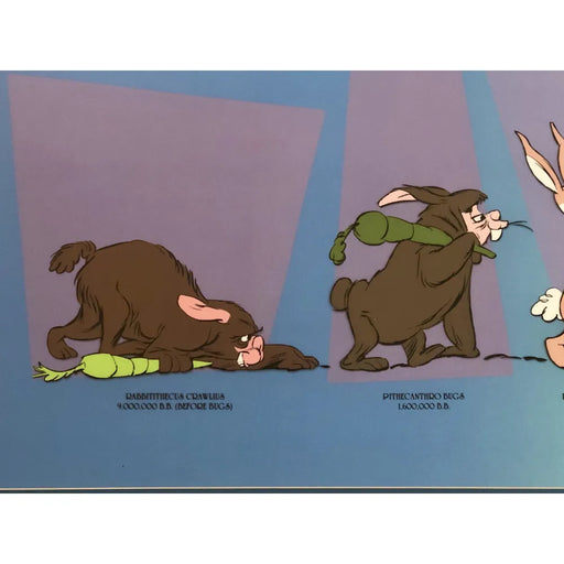 Evolution Of Bugs Bunny Hand Painted Signed Chuck Jones Animation Cel #/750 JSA