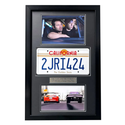 Fast & The Furious Vin Diesel’s Dodge Charger Movie Car License Plate Framed