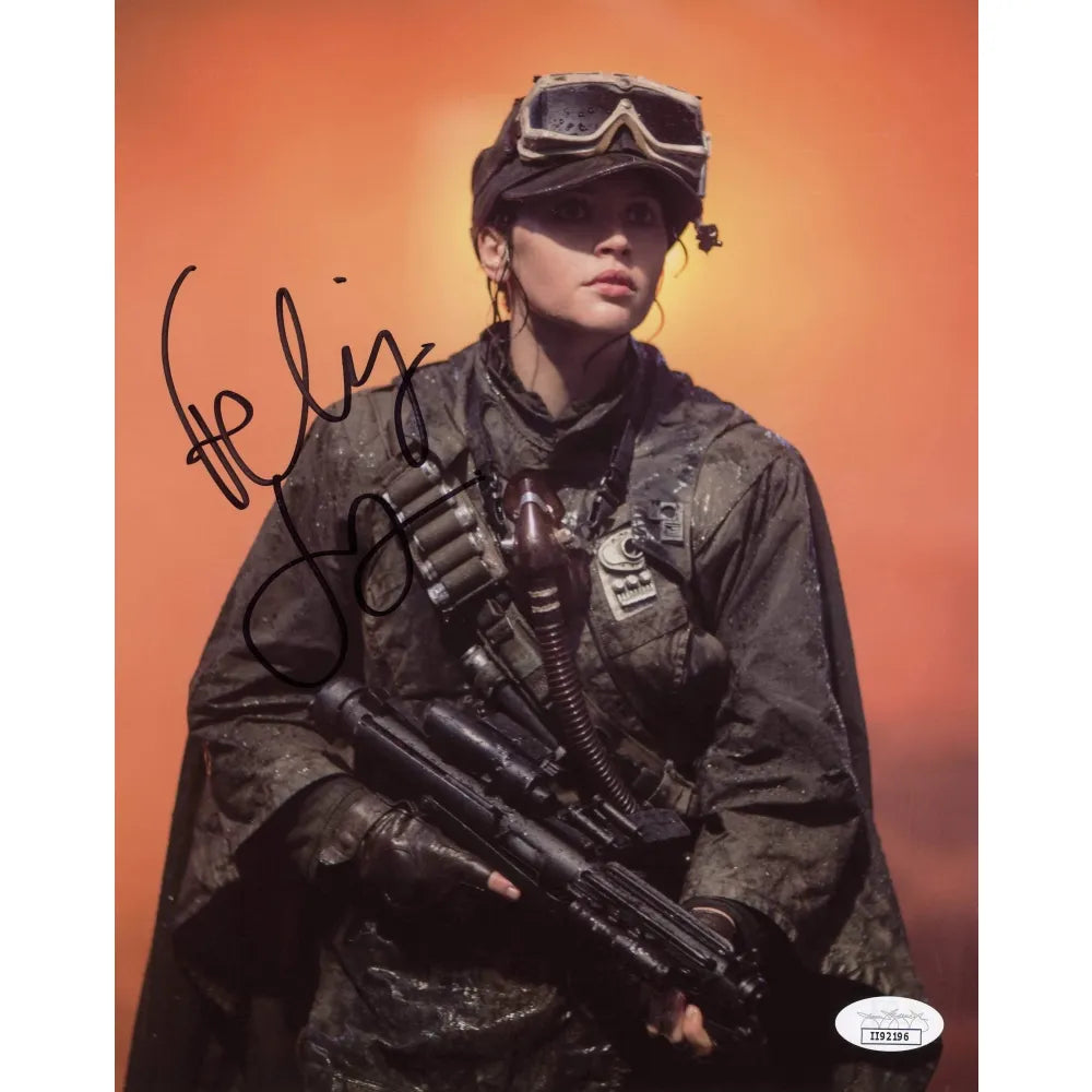 Felicity Jones Hand Signed 8x10 Photo JSA COA Auto Star Wars Rogue One Jyn Erso