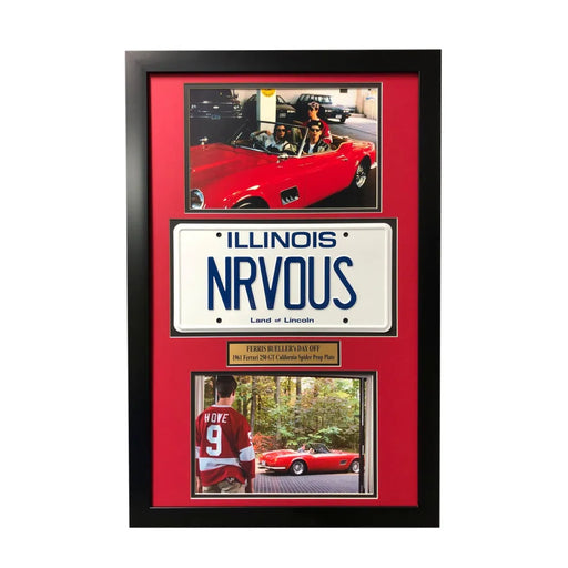 Ferris Bueller’s Day Off Matthew Broderick Movie Car License Plate Framed