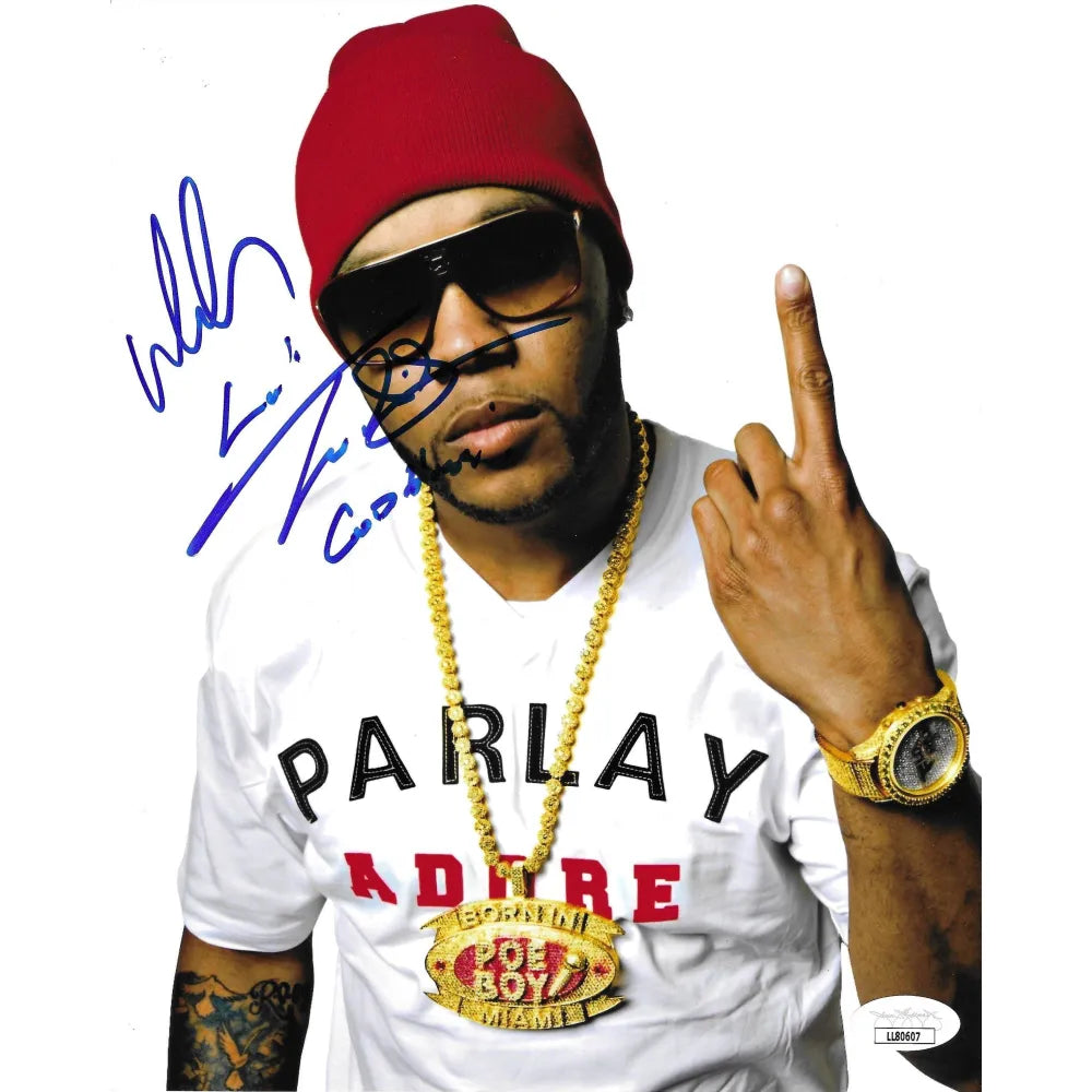 Flo Rida Autographed 8x10 Photo JSA COA Signed Low Hip Hop Rapper Singe Poe Boy