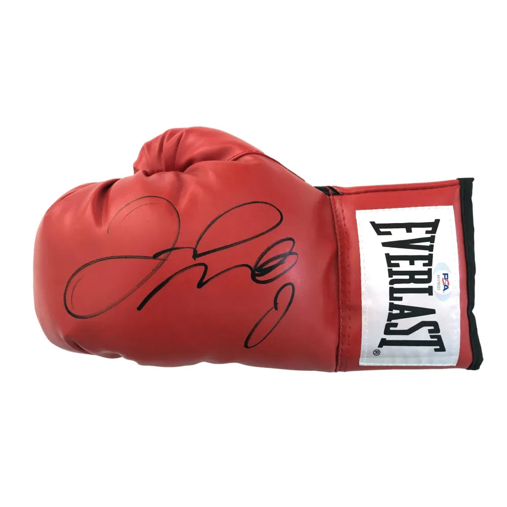Floyd Mayweather Jr. Signed Red Everlast Left Boxing Glove PSA/DNA COA Autograph