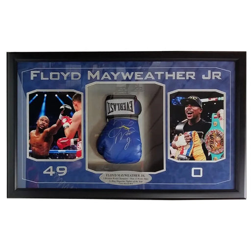 Floyd Mayweather Signed Framed Boxing Glove COA JSA Autograph Jr. Shadowbox