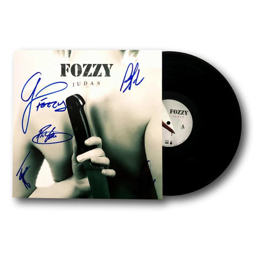Fozzy Autographed Record Album Chris Jericho Ward Grey Fontsere Di Leo JSA COA