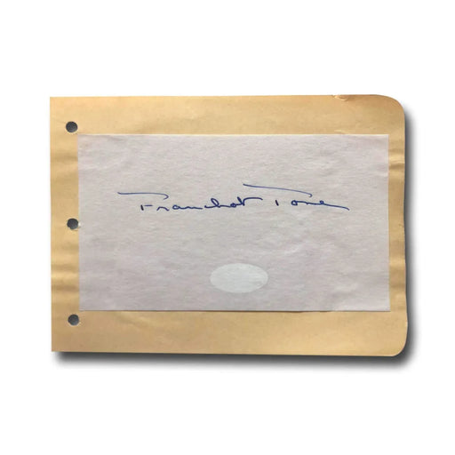 Franchot Tone Hand Signed Album Page Cut JSA COA Autograph Actor Phantom Lady