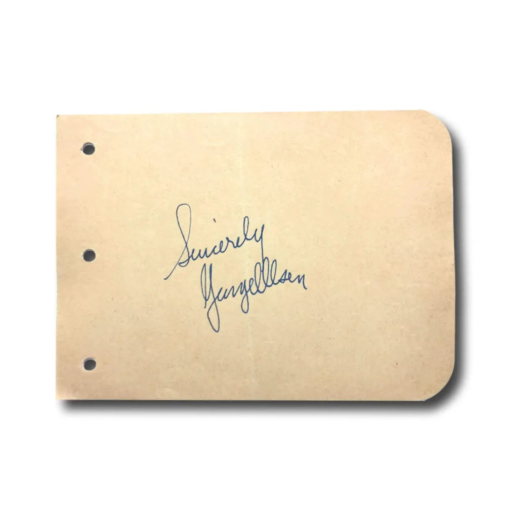 George Olsen Hand Signed Album Page Cut JSA COA Autograph Big Band Drummer