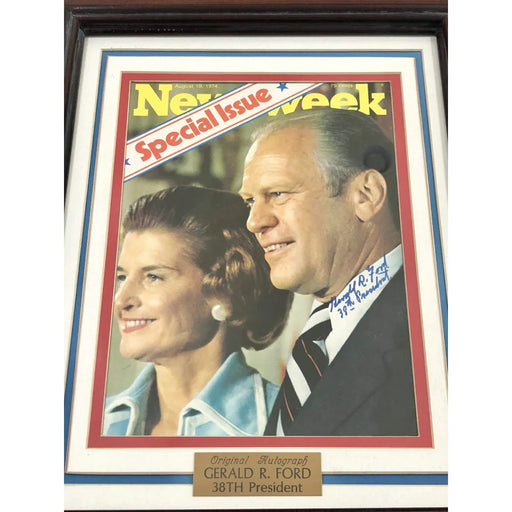 Gerald Ford Signed Inscribed 8X10 JSA COA Photo Framed Autograph President