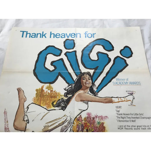 Gigi 1966 Original Framed Re-Release Movie Poster 1St Issue 27X40 Caron Jourdan