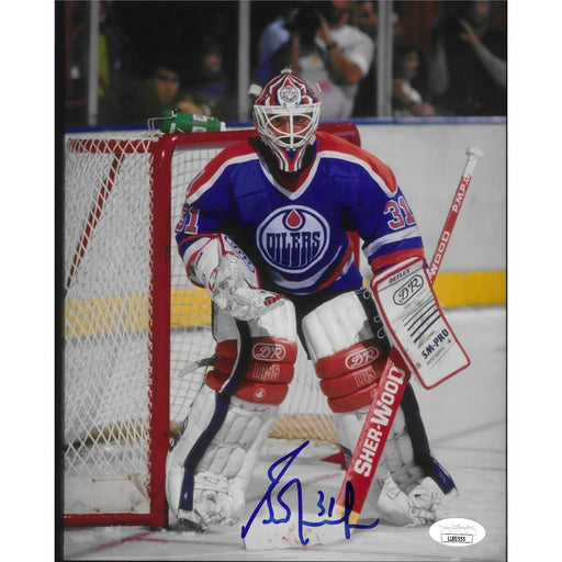 Grant Fuhr Autographed 8x10 Photo JSA COA NHL Edmonton Oilers Signed 31 Goalie
