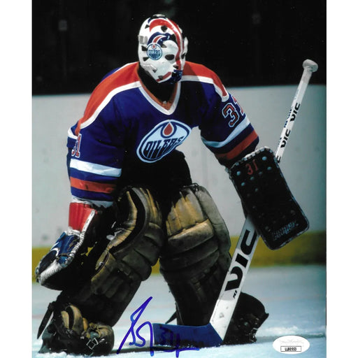 Grant Fuhr Autographed 8x10 Photo JSA COA NHL Edmonton Oilers Signed Blocker