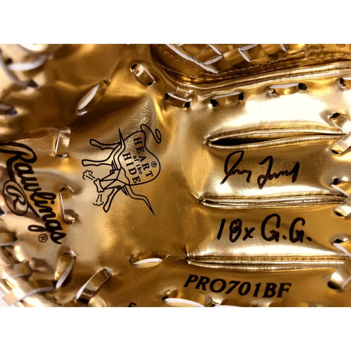 Greg Maddux Autographed Inscribed Mini Golden Glove Braves 18x BAS COA Signed