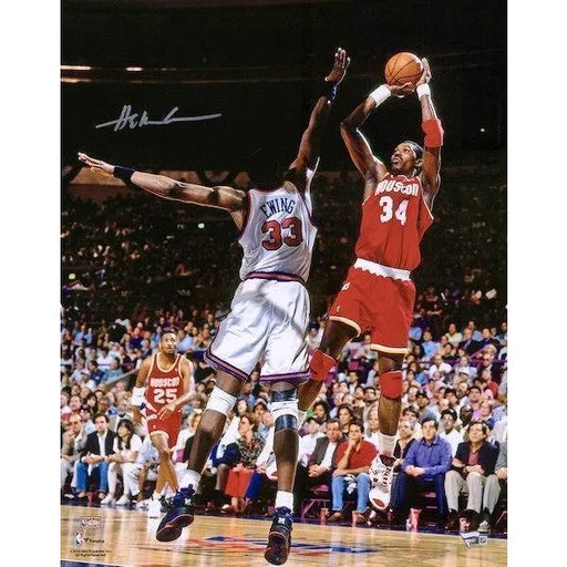 Hakeem Olajuwon Signed Rockets 16X20 Photo Framed COA Autograph Houston