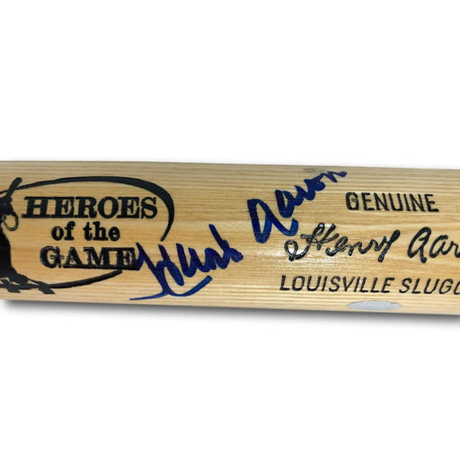 Hank Aaron Hand Signed Louisville Slugger Model Bat Steiner COA Autograph Braves