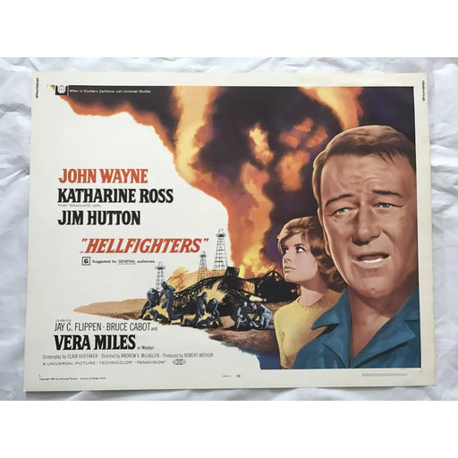 Hellfighters 1969 Original Movie Poster First Issue 22X28 John Wayne Ross