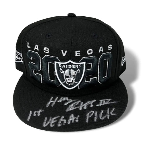 Henry Ruggs Signed Inscribed 2020 Las Vegas Raiders 1st Draft Hat JSA COA Auto