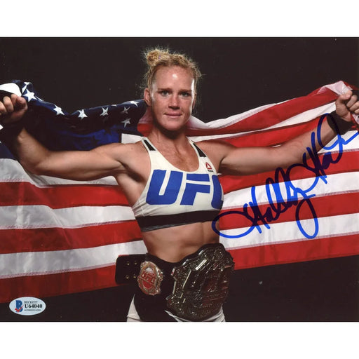 Holly Holm Hand Signed 8x10 Photo UFC Fighter BAS COA Autograph