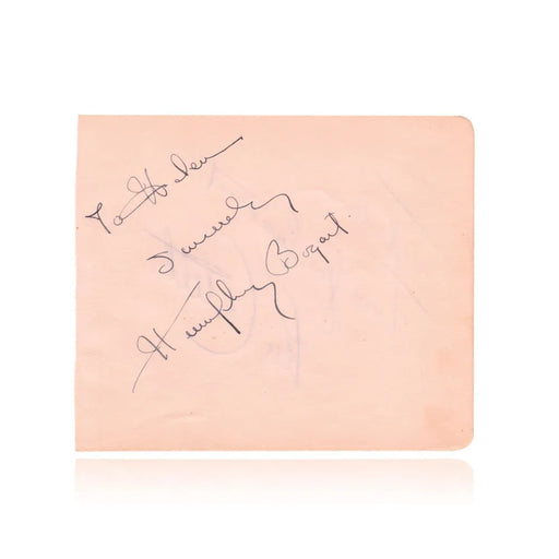 Humphrey Bogart / Lou Costello Dual Signed Album Page Cut JSA COA Autograph RARE