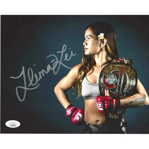 Ilima-Lei Macfarlane Hand Signed 8 x 10 Photo JSA COA MMA Fighter-Bellator #1