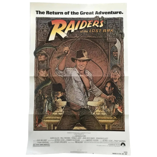 Indiana Jones Raiders Of The Lost Ark 1981 Original Movie Poster 1st Issue 27X40