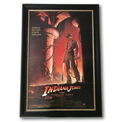Indiana Jones Temple Of Doom 1984 Original Framed Movie Poster 1st Issue 27X40